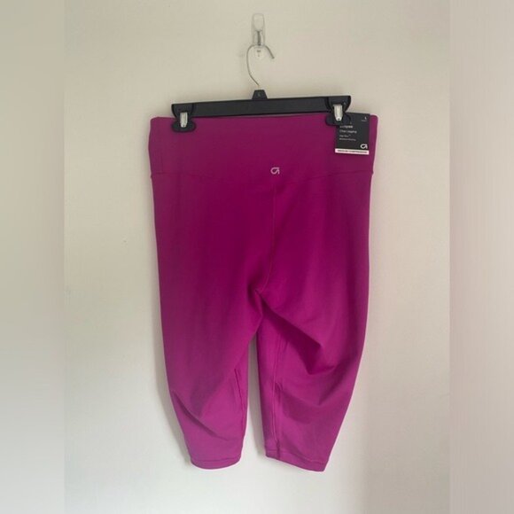 NWT GapFit Eclipse High Rise Magenta Crop Leggings Size L Stretchy Breathable - Picture 2 of 7